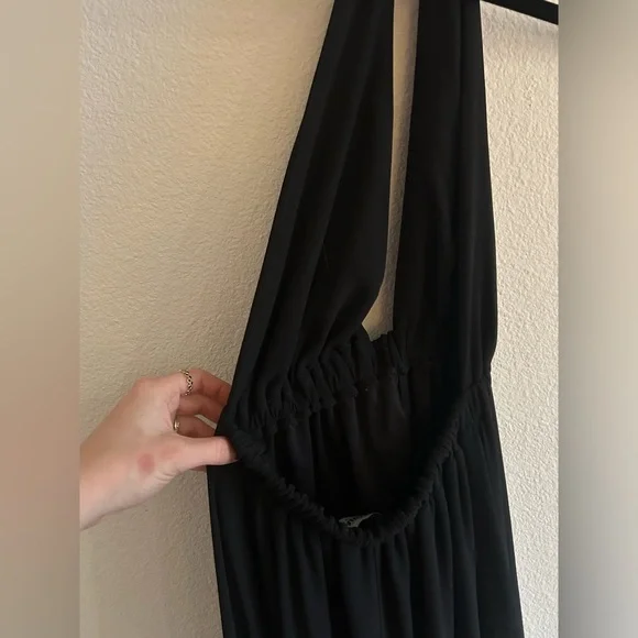Show Me Your Mumu Black Luna Halter Dress Size Small UNALTERED - Picture 2 of 7